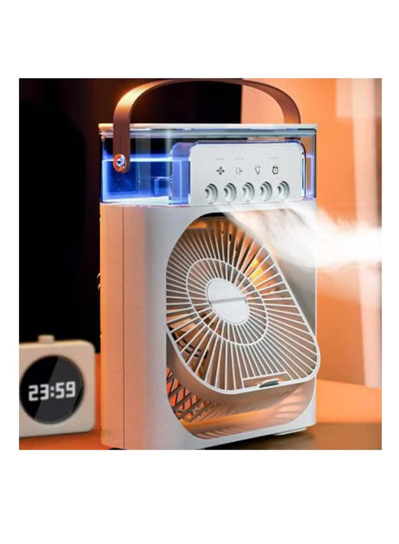 Water Mist Spray Fan, 600ML Water Capacity Misting Fan USB Desktop Humidification Cooling Fan Desk Fan with Mist Spray Portable Misting Fan Water Cooled Fan for Home Office Camping