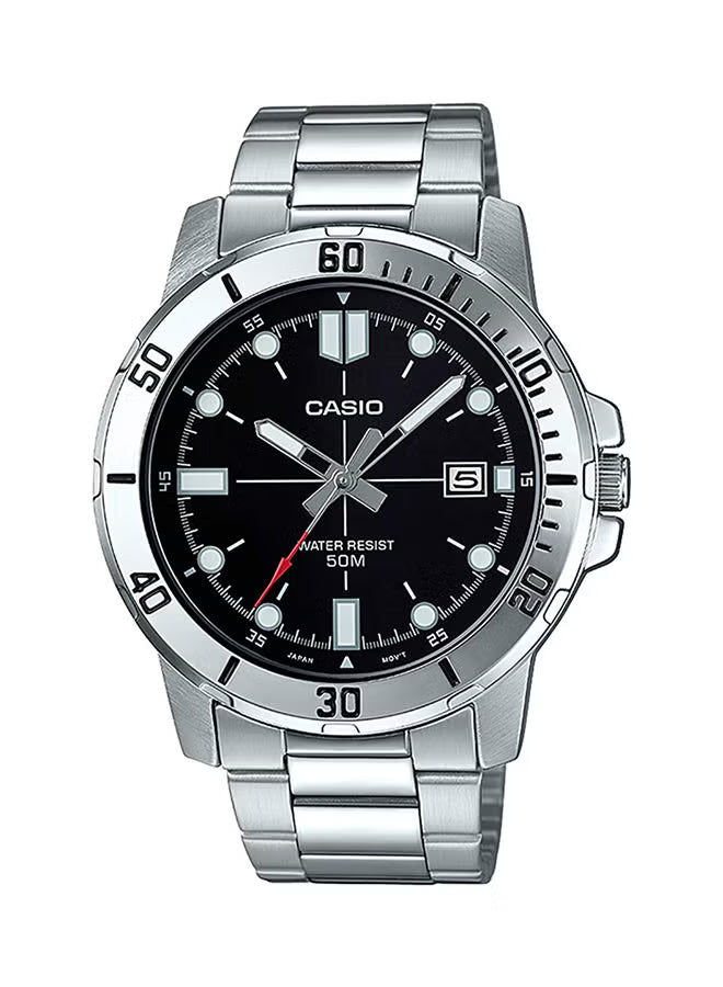 Men's Stainless Steel Analog Watch MTP-VD01D-1EVUDF