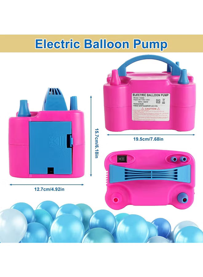 High Power Electric Portable Balloons Inflator Blower Machine With Dual Nozzle Uae Pin Plug Type Balloon Pump Air Inflator For Balloons