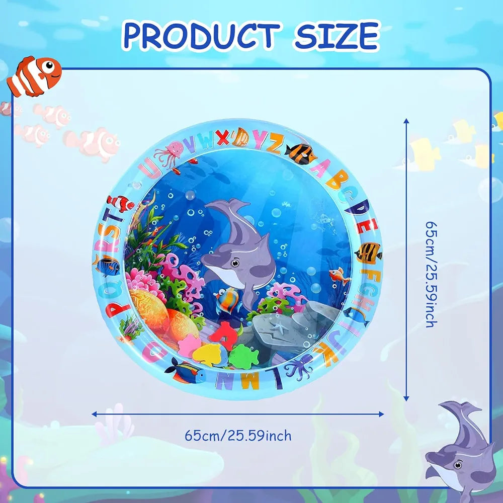 Leogony Tummy Time Water Mat Baby Sensory, Baby Water Mat for Toddlers Newborn Girls Boys